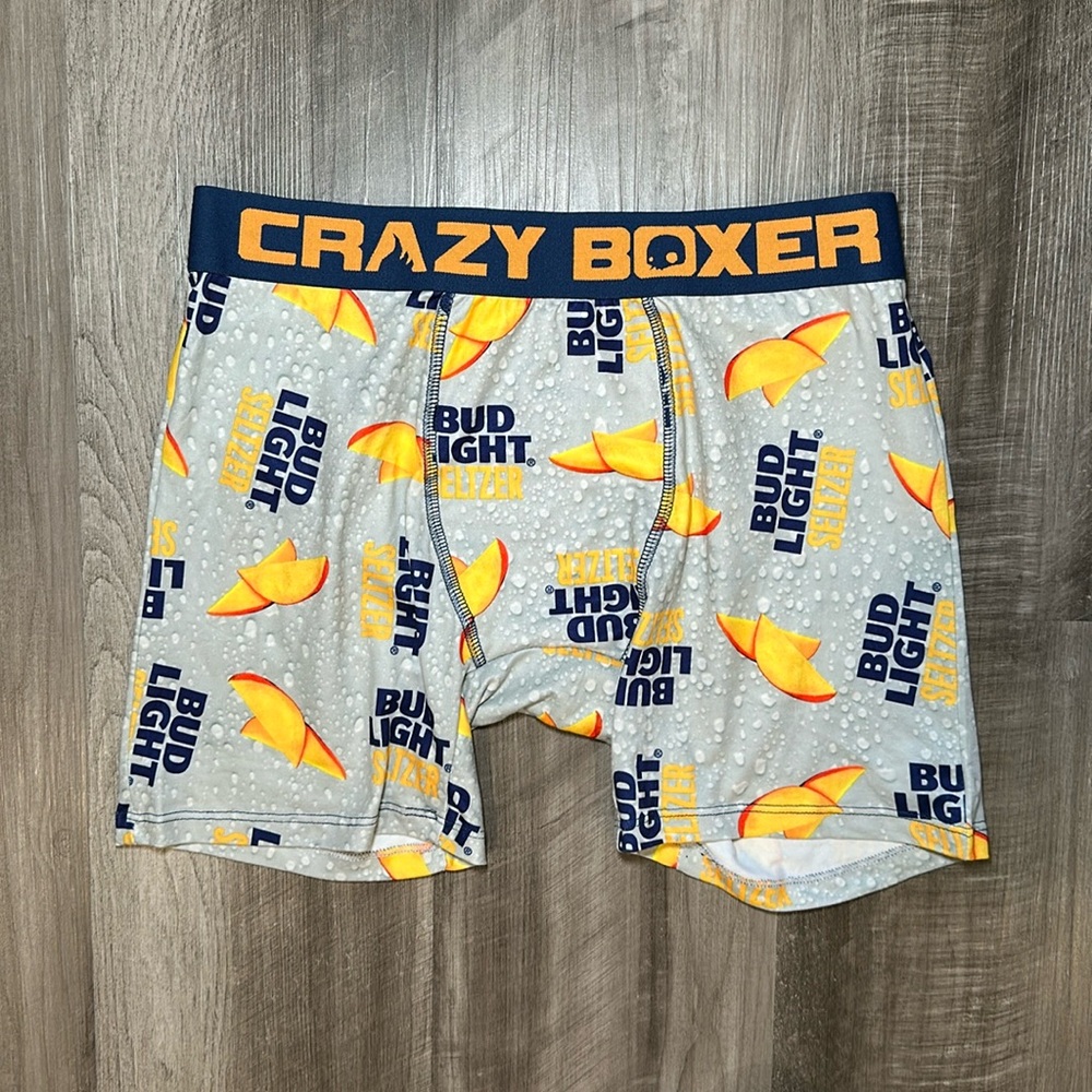 Bud Light Mango Seltzer Crazy Boxer Boxer Brief - Medium